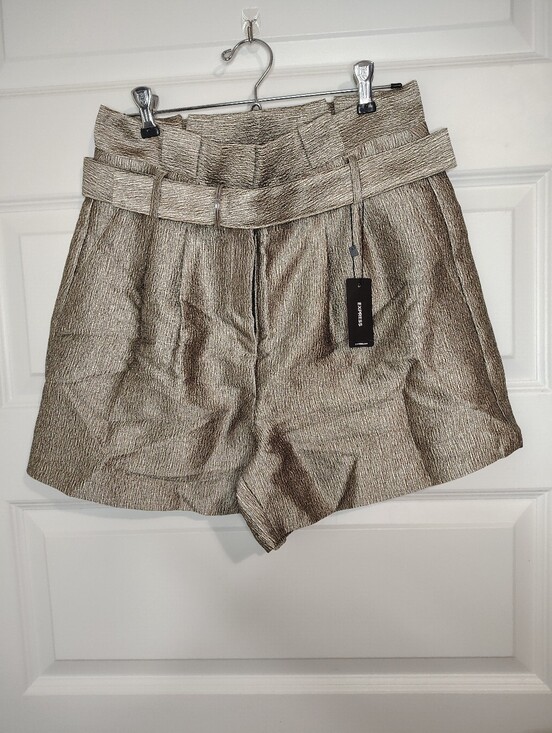 Express Pants - Express Metallic paper bag shorts